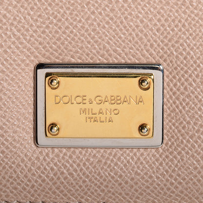 Dolce & Gabbana Dauphine Calfskin Medium Miss Sicily Satchel Beige Rose 8 of 8