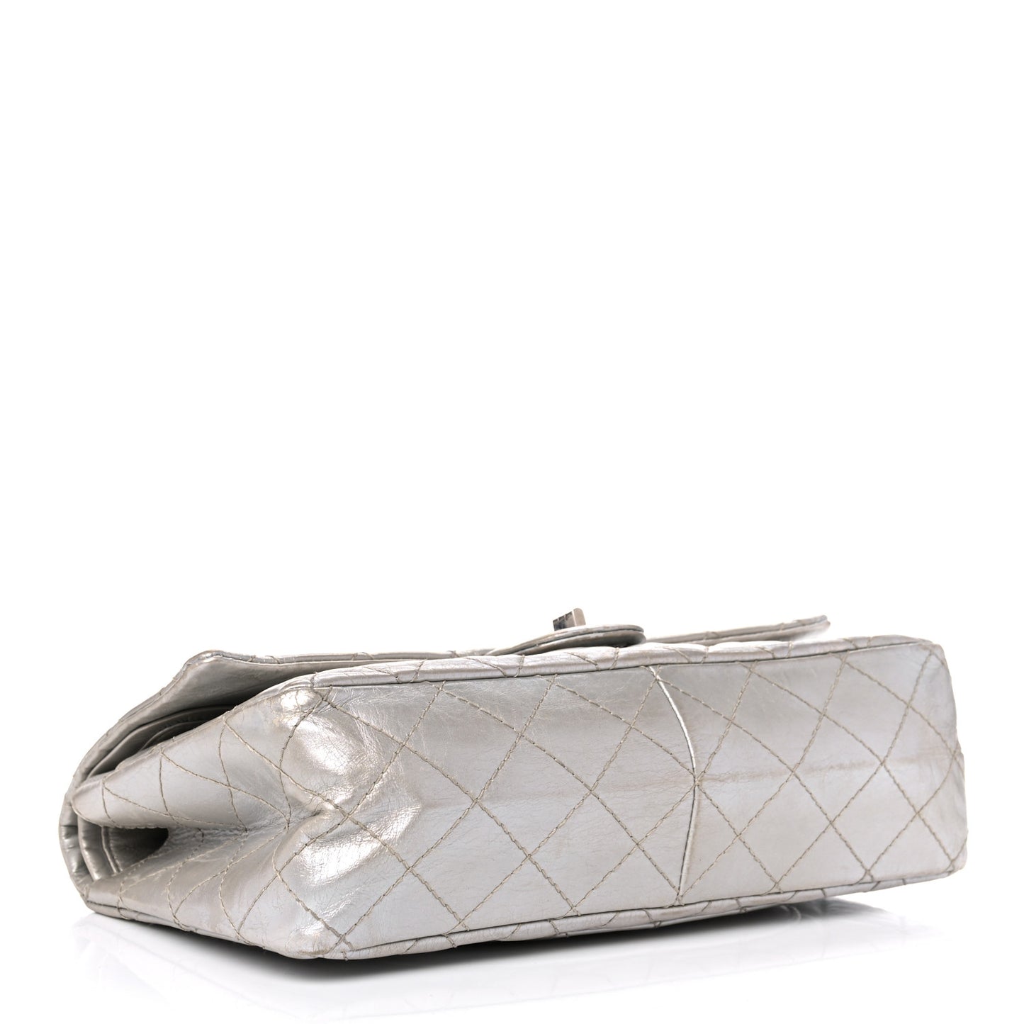 Metallic Aged Calfskin Quilted 2.55 Reissue 226 Flap Silver