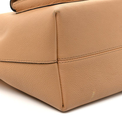 Louis Vuitton Calfskin Lockme Bucket MM Arizona Beige 8 of 27