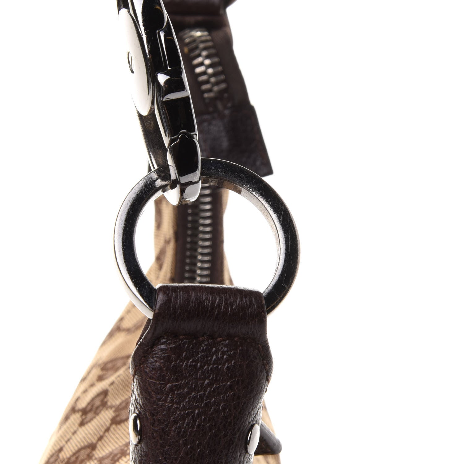 Gucci Monogram Classic Ring Hobo Brown 12 of 14