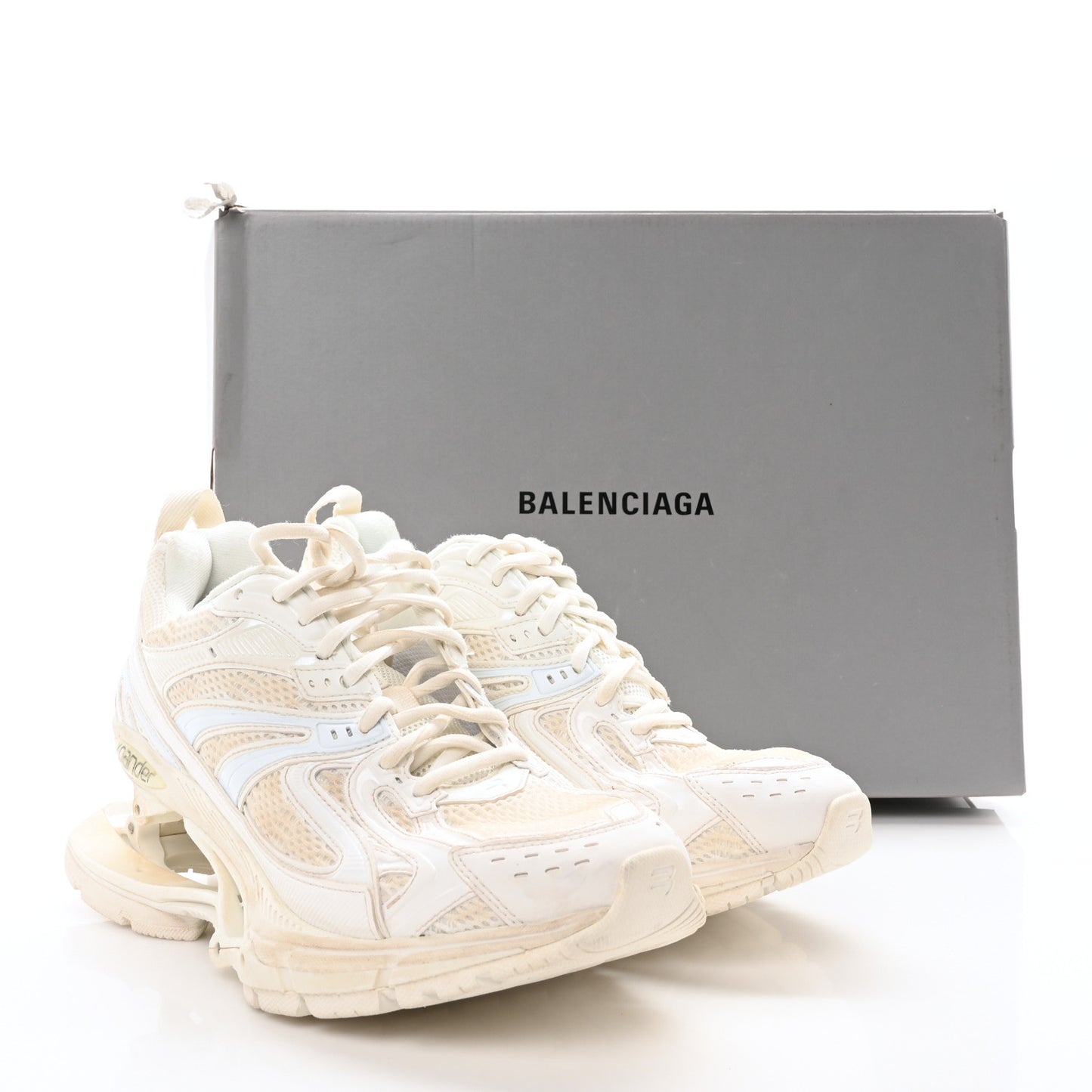 Mesh Rubber X-Pander Sneakers 39 White