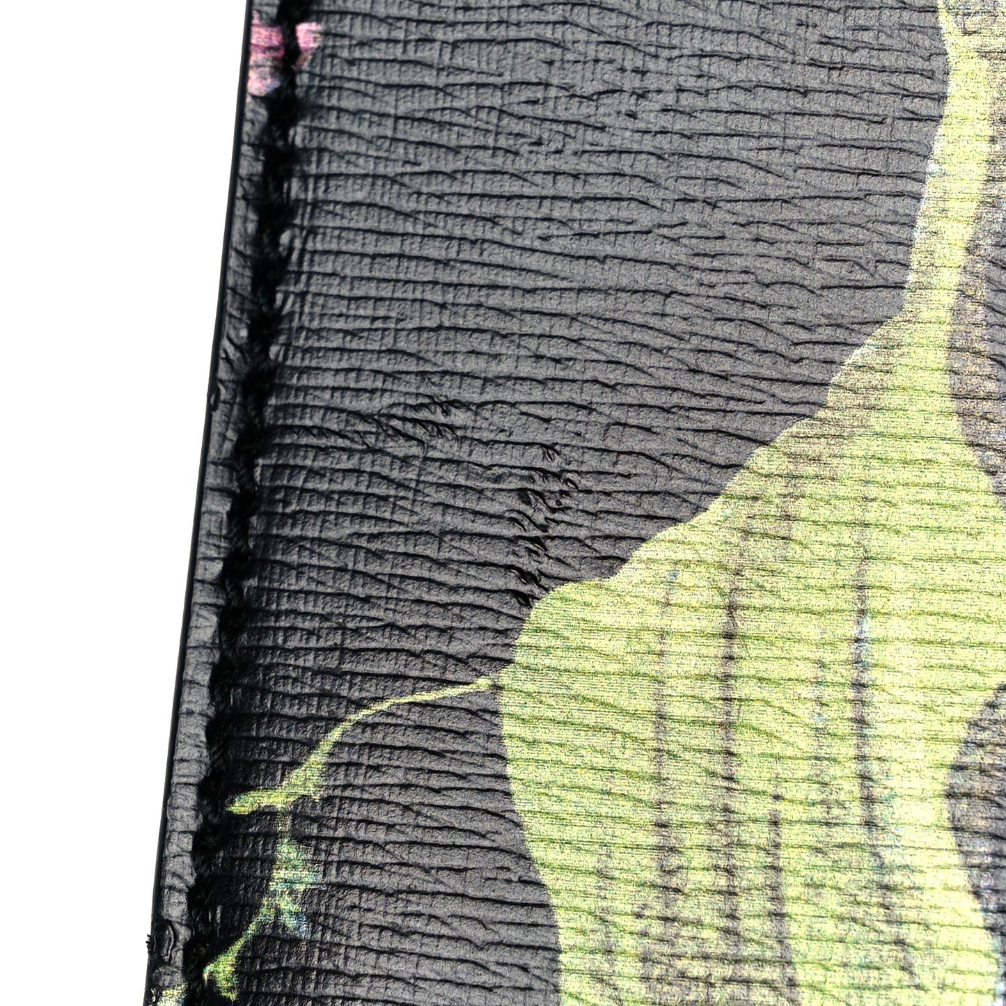 Calfskin Tropical Print Messenger Black