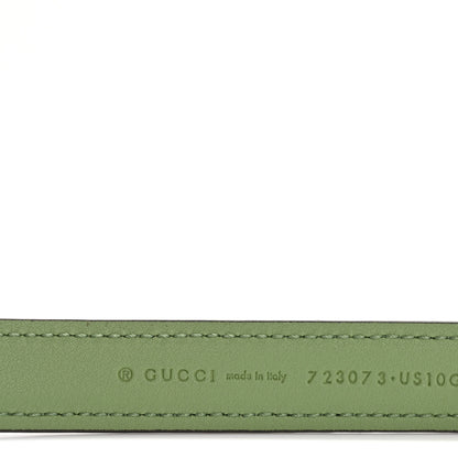 Gucci Ciny Lux Calfskin Blondie 30mm Belt 85 34 Salamander Green 5 of 6
