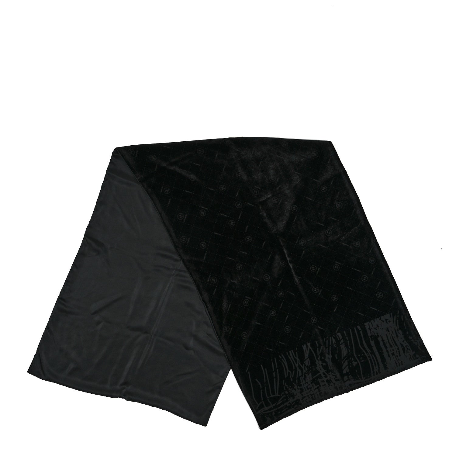 Chanel Cashmere CC Shawl Black Silver 3 of 4