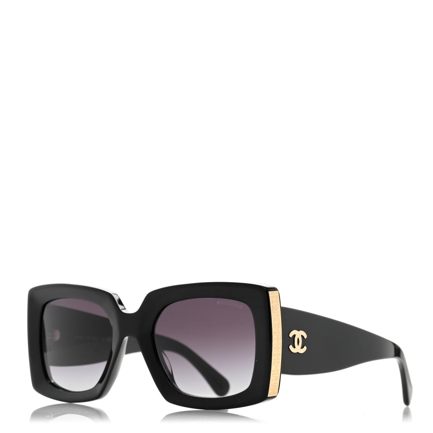 Acetate Rectangle Sunglasses 5435 Black