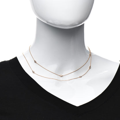Tiffany 18K Rose Gold Diamond .31ctw Elsa Peretti Diamonds by the Yard Sprinkle Necklace 2 of 9