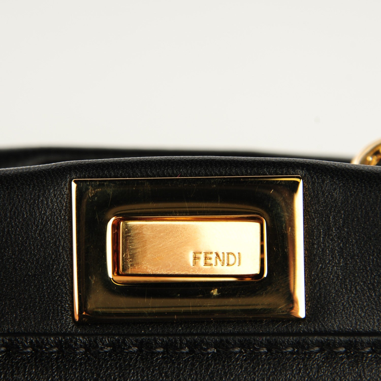 Fendi Nappa Micro Peekaboo Iconic Satchel Black 7 of 10