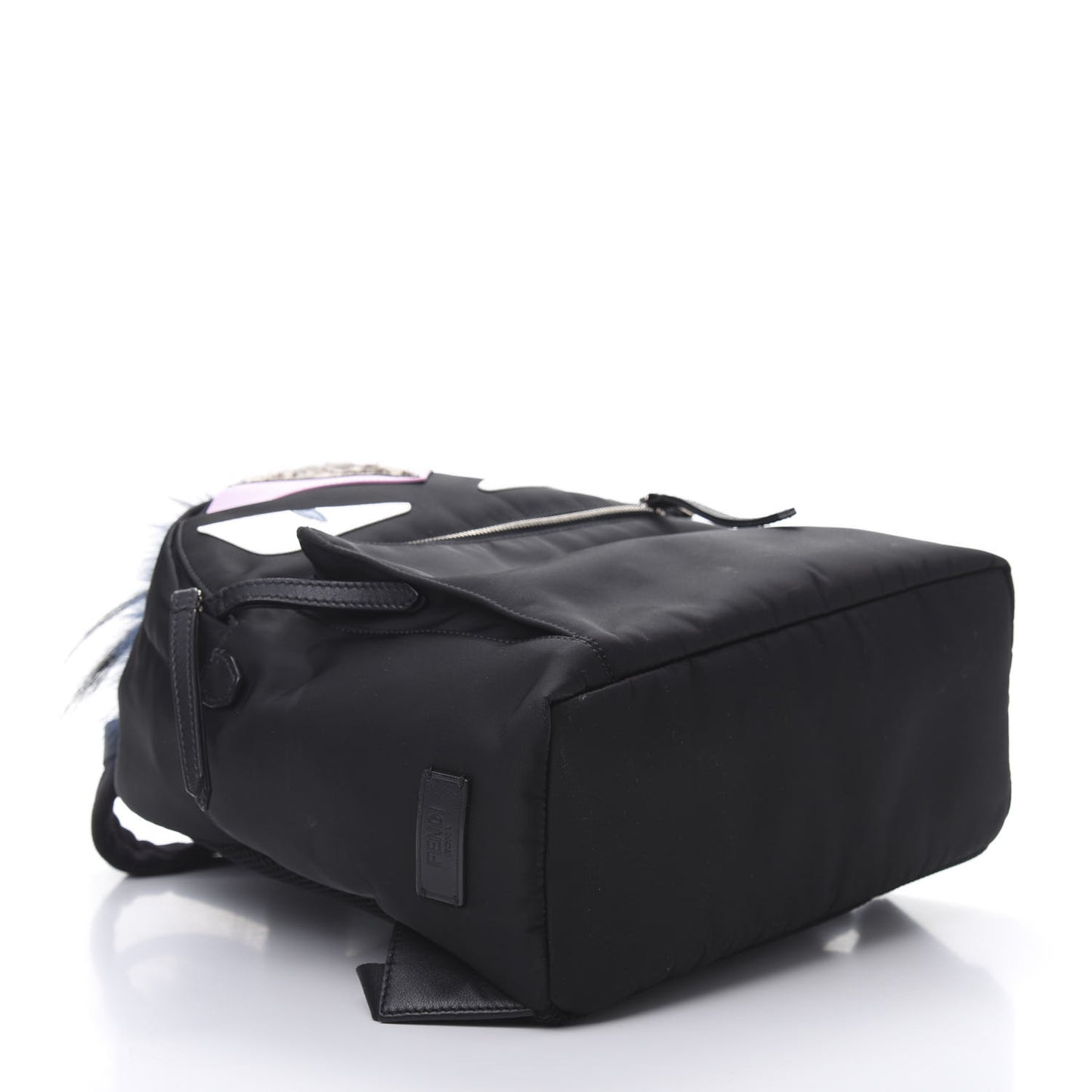 Nylon Vitello Fox Goat Fur Monster Eyes Backpack Black Multicolor Sky