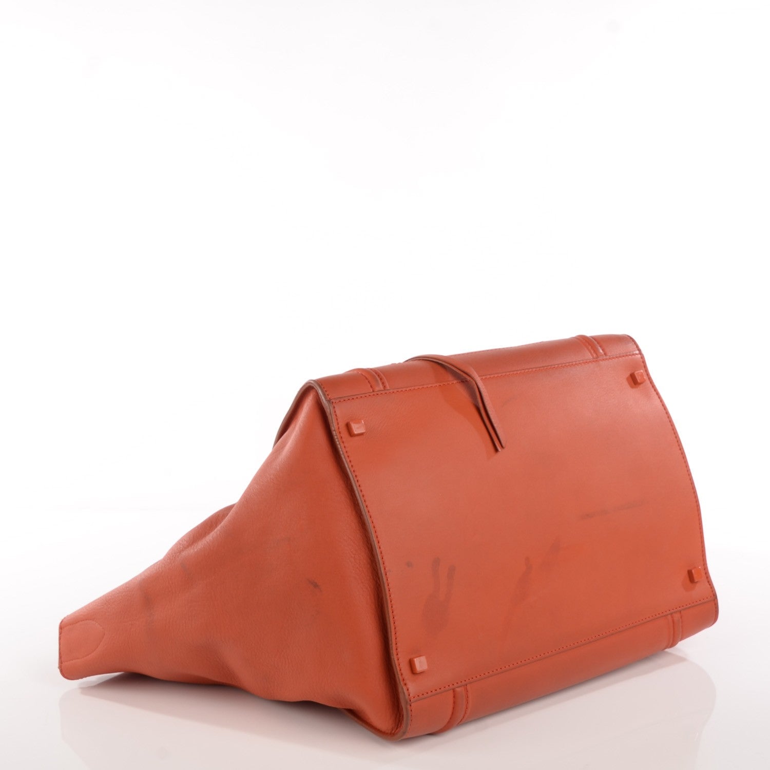 Celine Supple Calfskin Large Phantom Luggage Orange 4 of 8