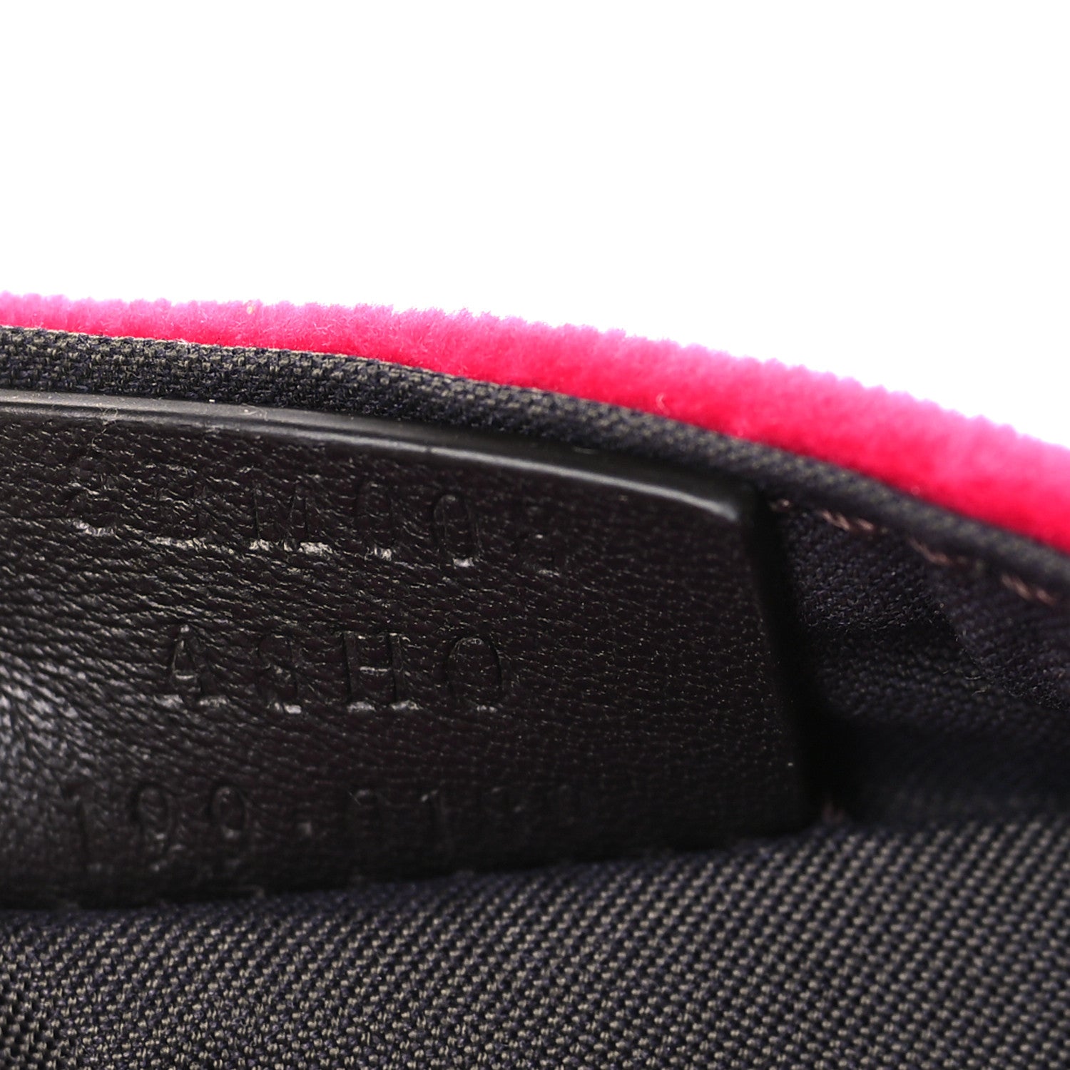 Fendi Velvet FF Embossed Hip Belt Baguette Bag Fuxia 7 of 9