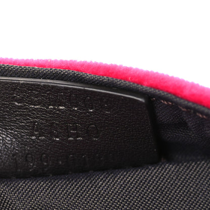 Fendi Velvet FF Embossed Hip Belt Baguette Bag Fuxia 7 of 9