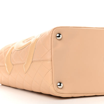 Chanel Calfskin Quilted Large Cambon Tote Beige 7 of 10