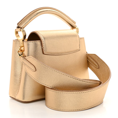 Louis Vuitton Metallic Calfskin Mini Capucines Gold 3 of 7