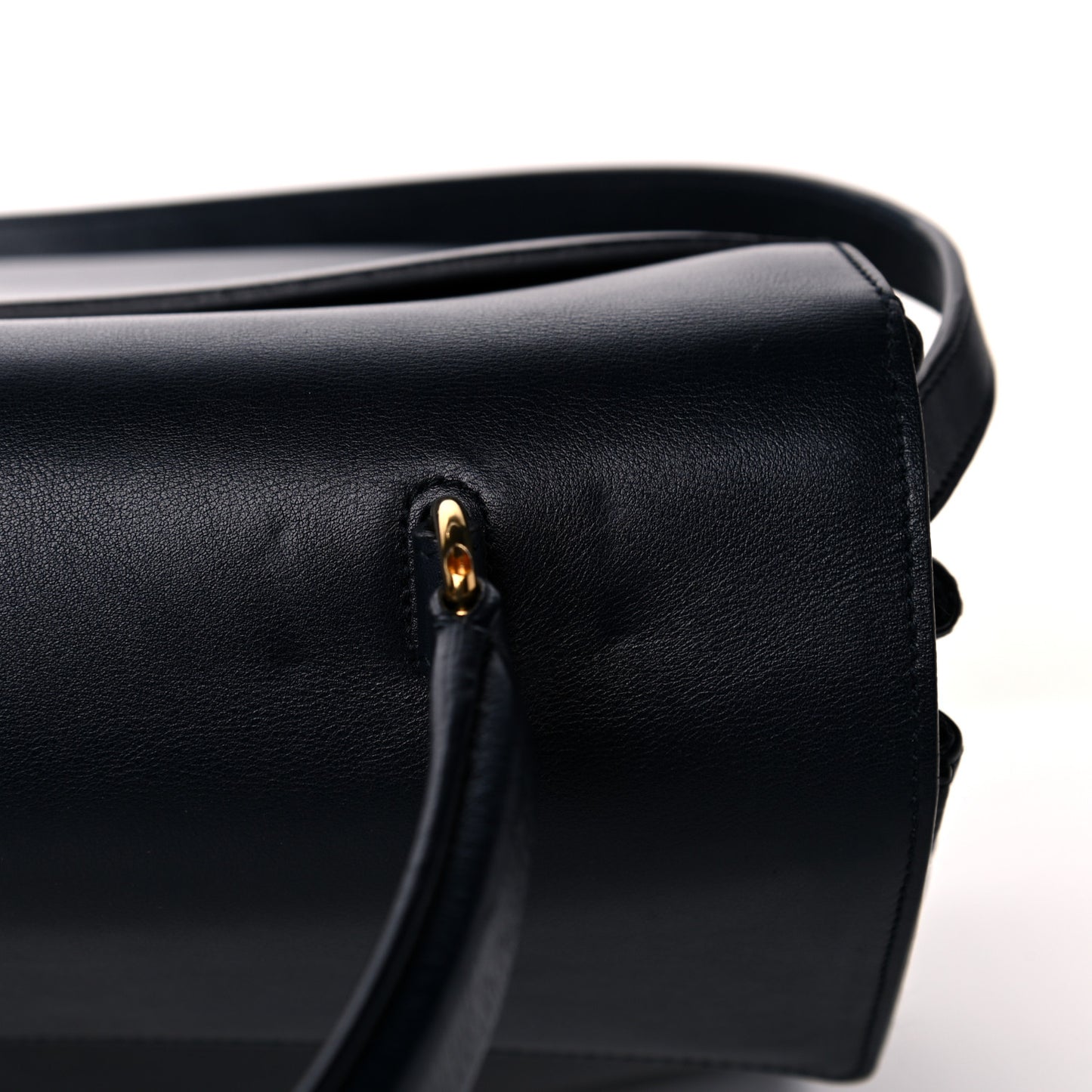 Calfskin Medium Moujik Top Handle Bag Navy