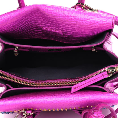 MCM Metallic Calfskin Cyber Studs Mini Milla Tote Electric Pink 4 of 4