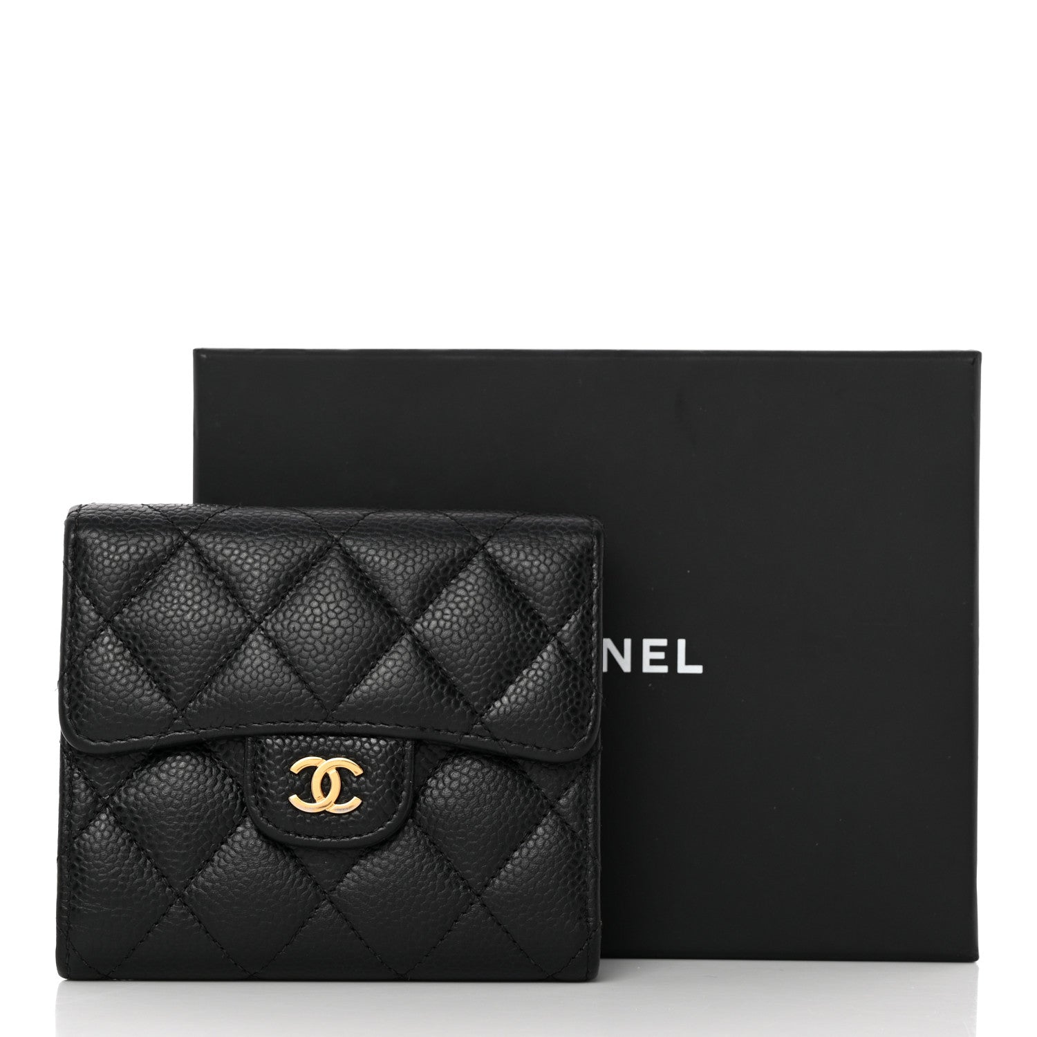 Chanel Caviar Quilted Compact Flap Wallet Black 11 of 11