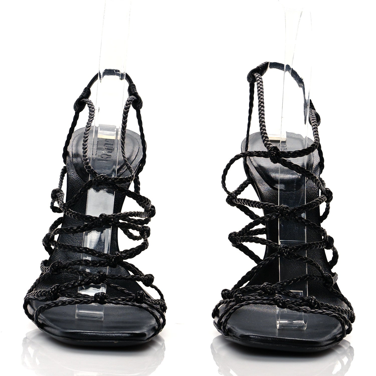 Gucci Caged Strappy High Heel Sandals 7 Black 2 of 7