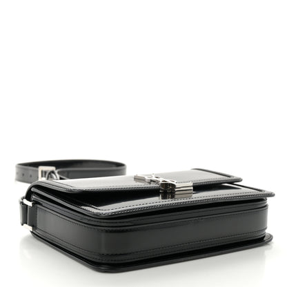 Saint Laurent Patent Calfskin Monogram Medium Solferino Satchel Black 4 of 11