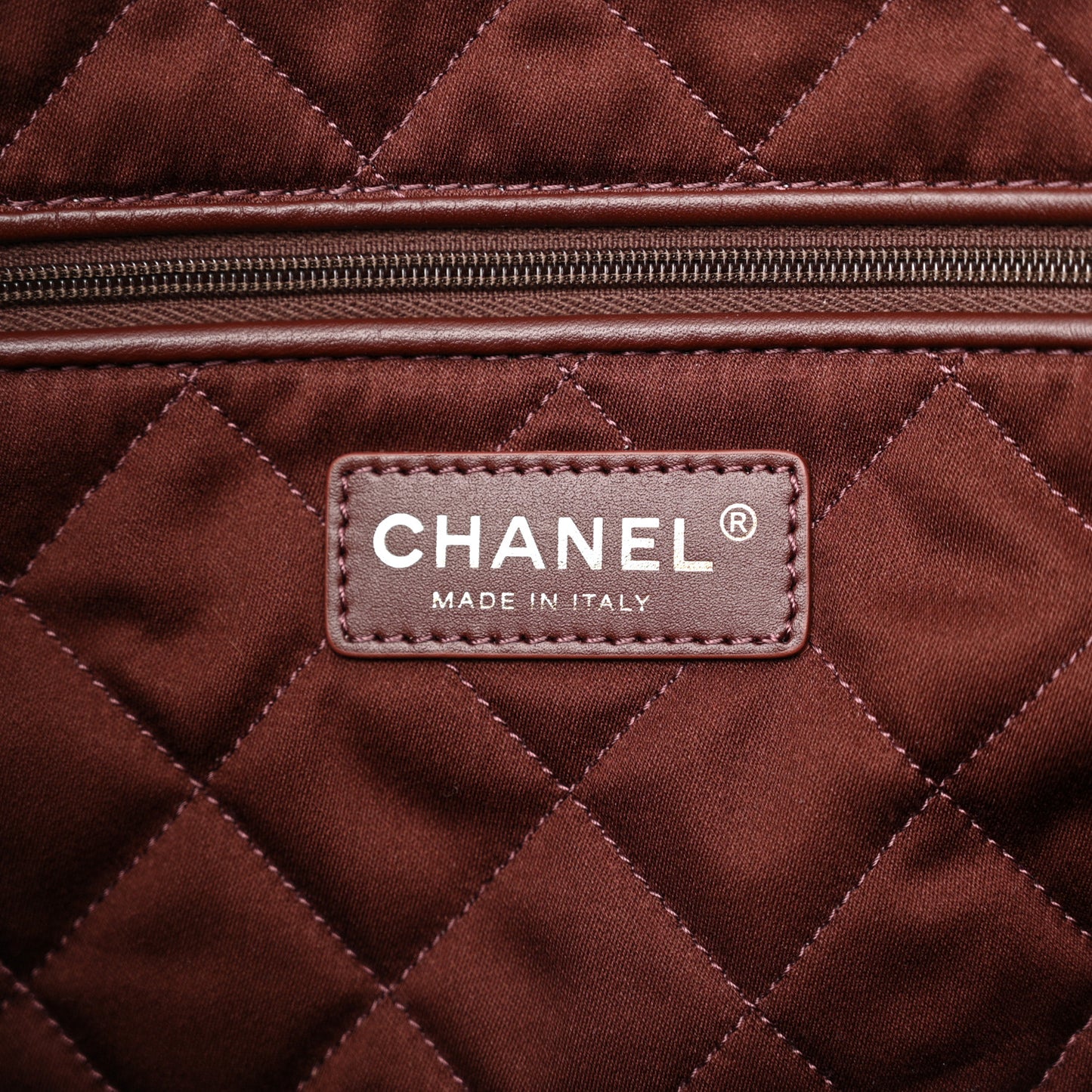Shiny Calfskin Quilted Chanel 22 Burgundy