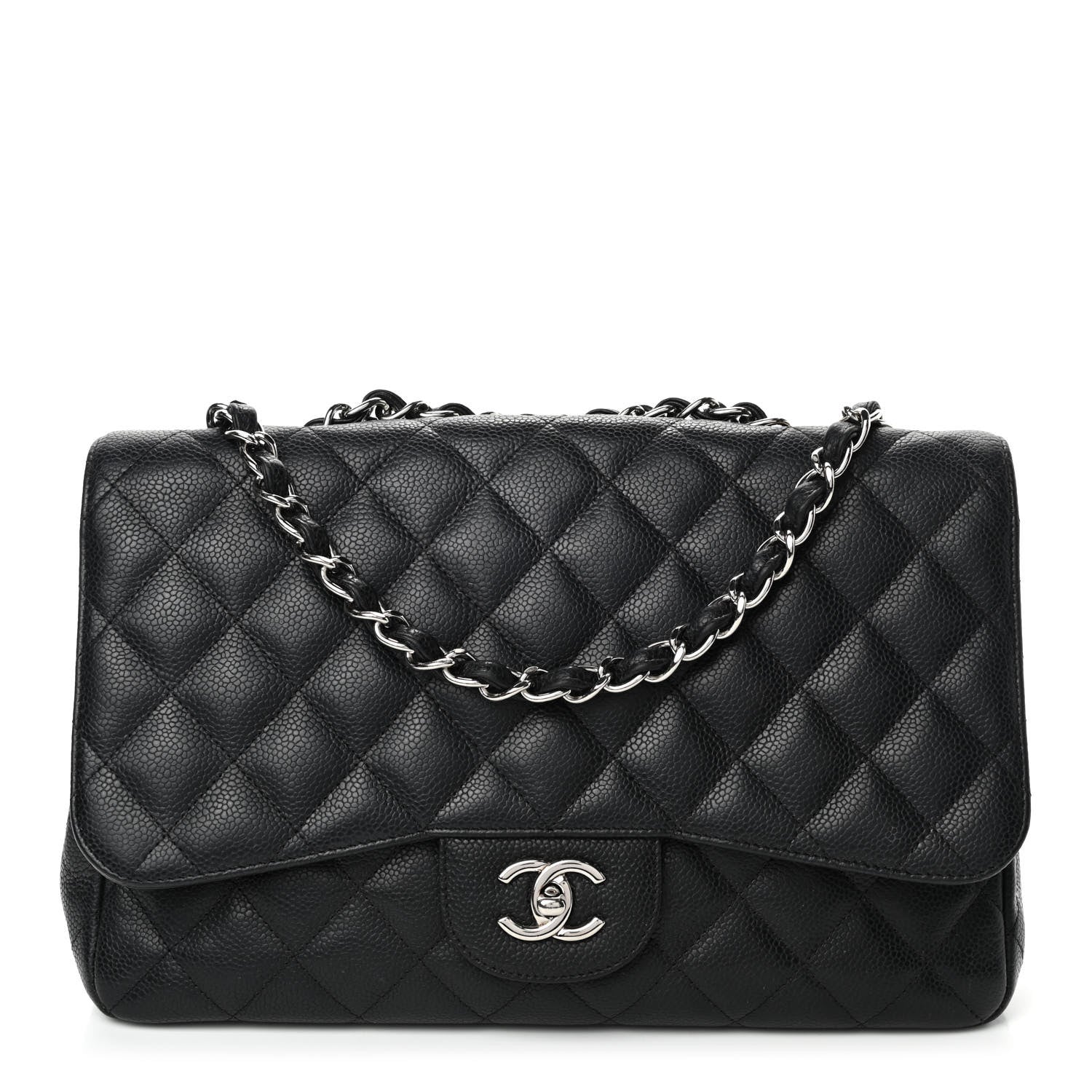 Chanel Caviar Quilted Jumbo Single Flap Black 1 of 4