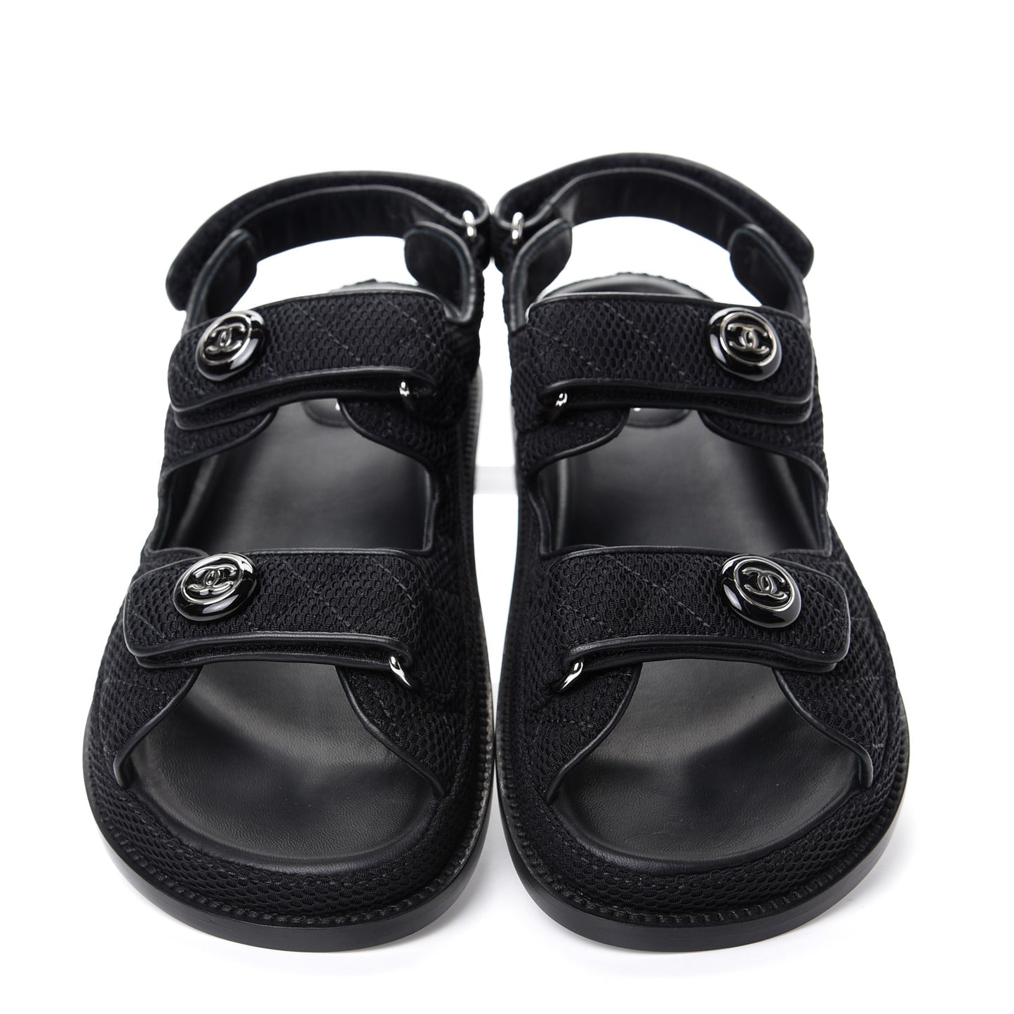 Fabric Velcro Dad Sandals 40 Black