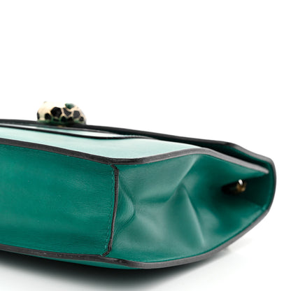 Bulgari Calfskin Small Serpenti Forever Snake Strap Crossbody Bag Emerald Green 11 of 11