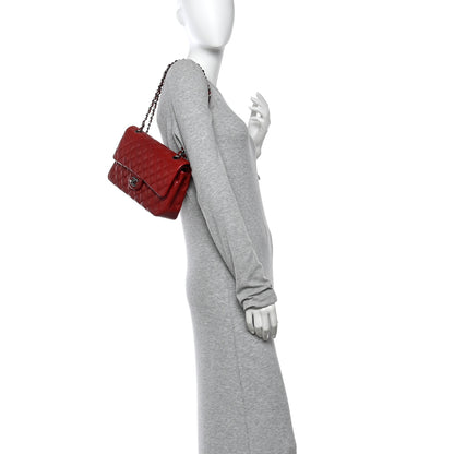 Chanel Lambskin Quilted Medium Double Flap Red 2 of 14