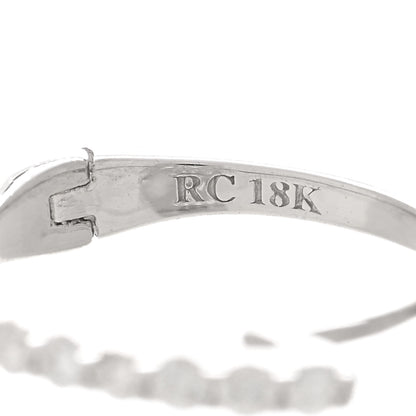 Roberto Coin 18K White Gold Diamond Small Horseshoe Hoop Earrings 4 of 4