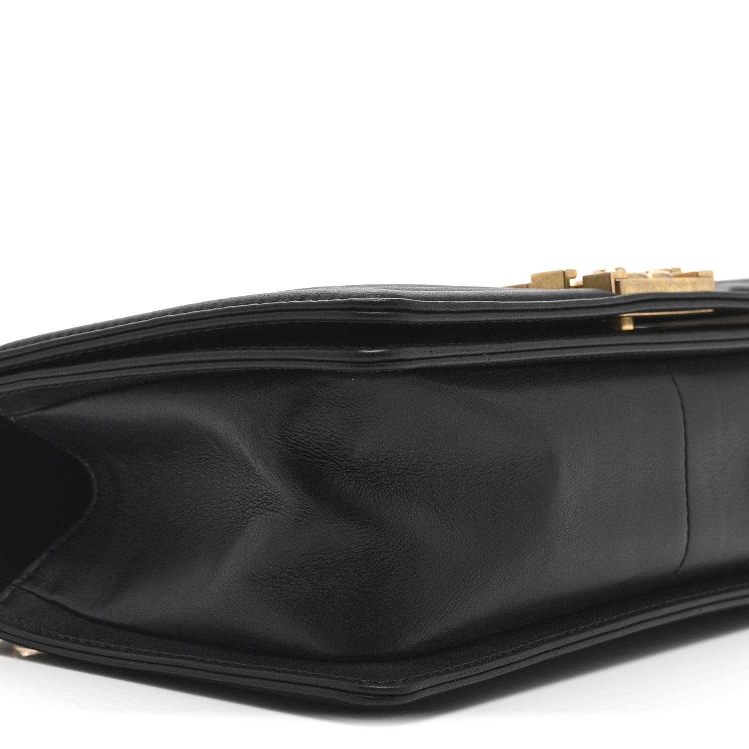 Chanel Calfskin Chevron Quilted Medium Boy Flap Black 9 of 11