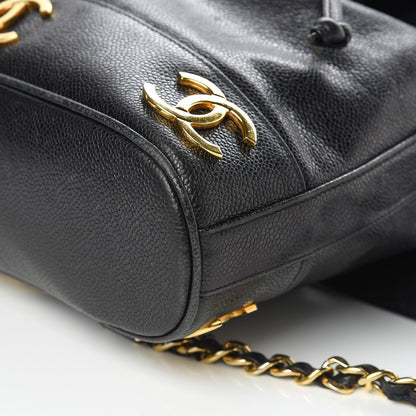 Chanel Caviar CC Backpack Black 9 of 13