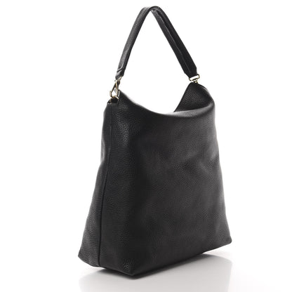 Burberry Grainy Calfskin Medium Hobo Black 3 of 11