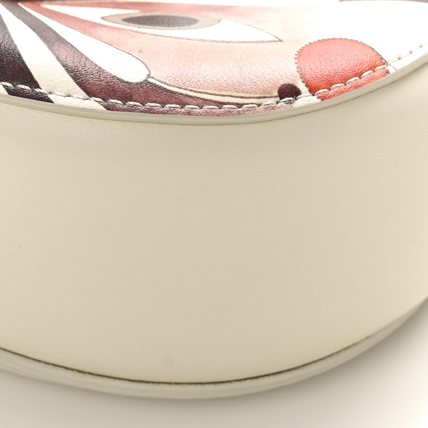 Calfskin Printed Mini Drew Bi-Color Shoulder Bag Dark Multicolor