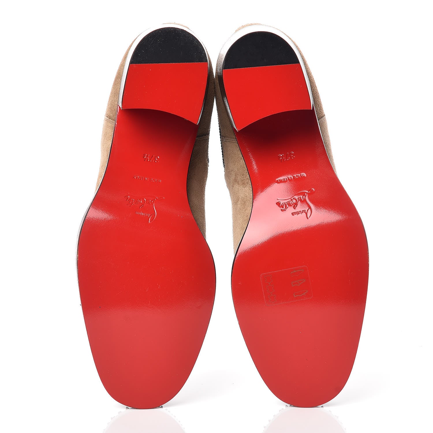 Christian Louboutin Veau Velours Otaboo 70 Chelsea Boots 37.5 Camel 5 of 9