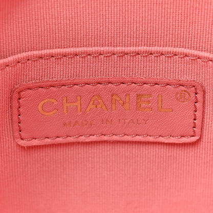 Chanel Shiny Caviar Quilted Small Pockets Drawstring Backpack Pink 6 of 11