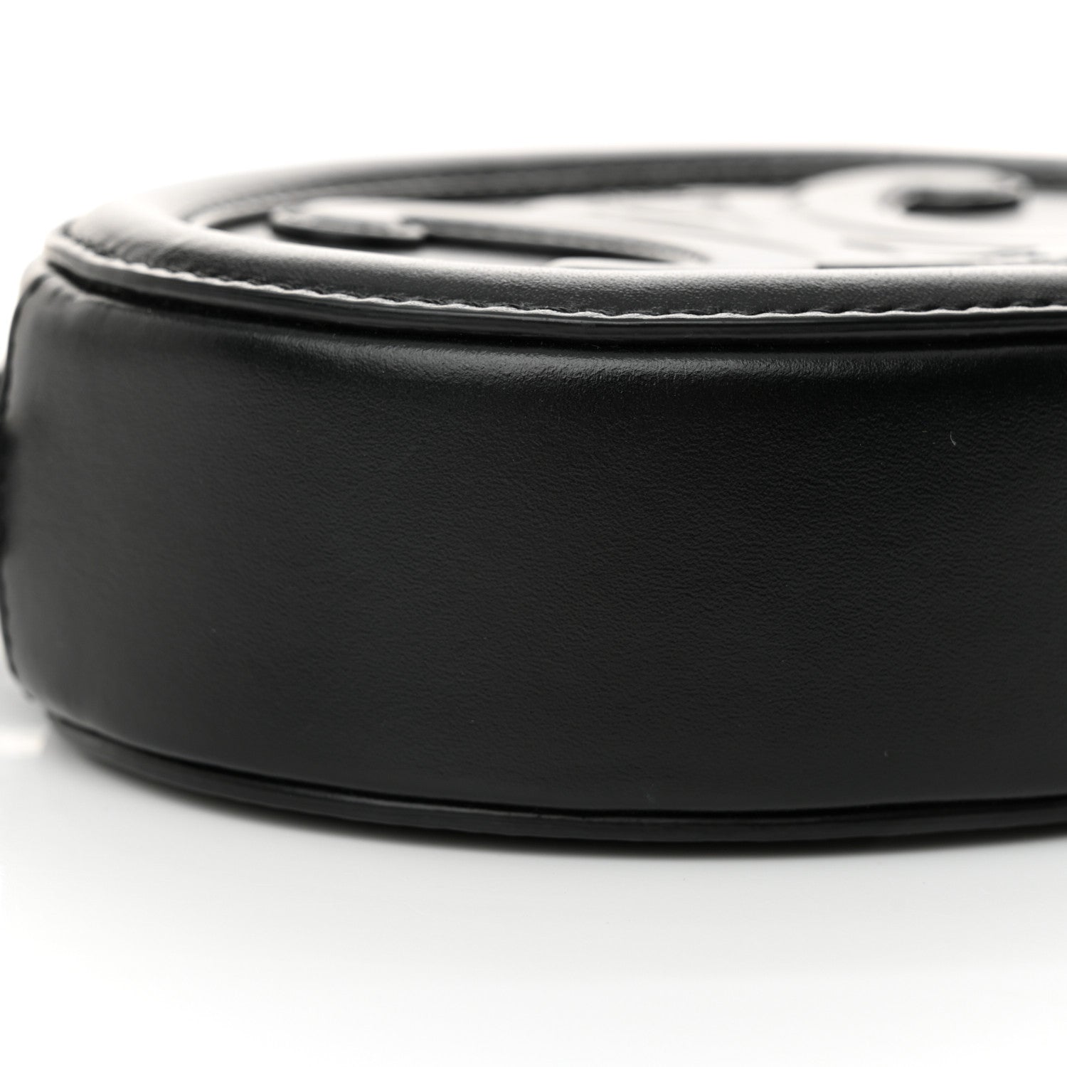 Celine Smooth Calfskin Cuir Triomphe Oval Bag Black 8 of 12