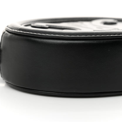 Celine Smooth Calfskin Cuir Triomphe Oval Bag Black 8 of 12