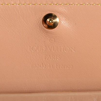 Louis Vuitton Monogram Cherry Blossom Porte-Monnaie Plat Coin Purse Brown 6 of 7