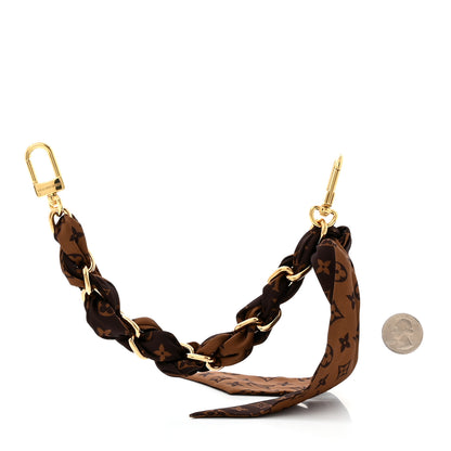 Louis Vuitton Metal Polyester Monogram Braided Scarf Chain Foulard Bag Charm 2 of 4
