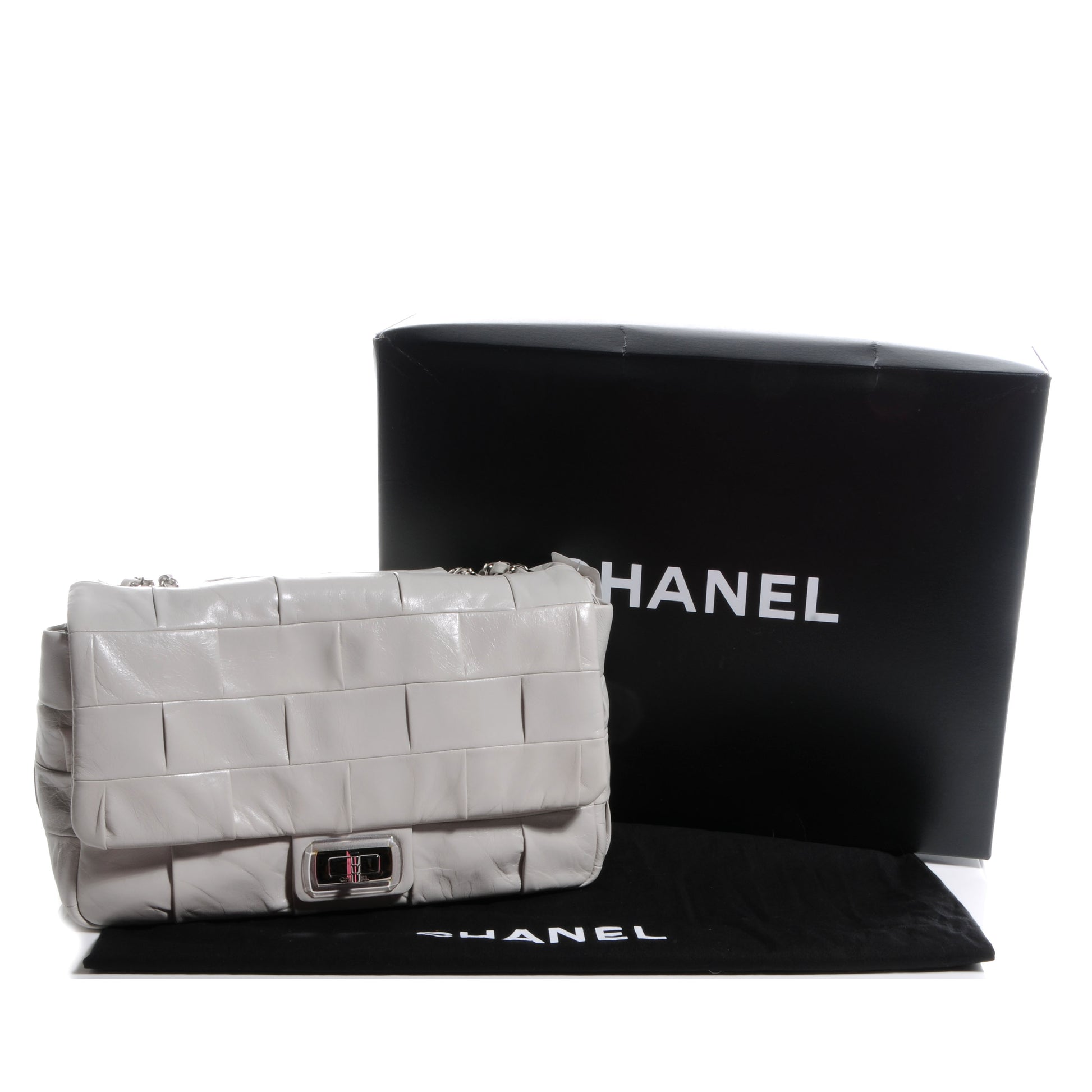 Chanel Lambskin Igloo Single Flap Light Grey 5 of 9