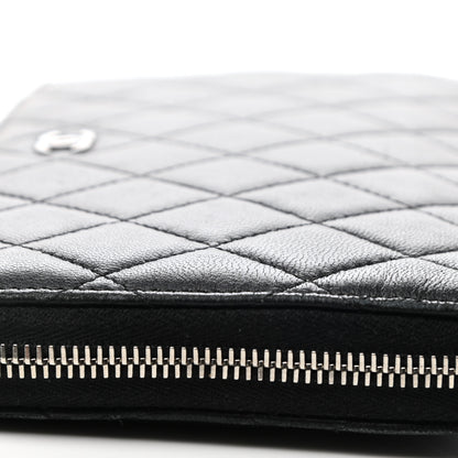 Chanel Lambskin Quilted Large Zip Around Organizer Wallet Black 12 of 12