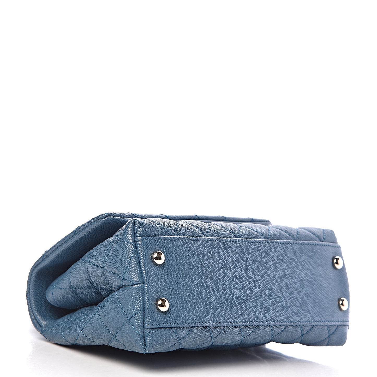 Caviar Quilted Mini Coco Handle Flap Blue