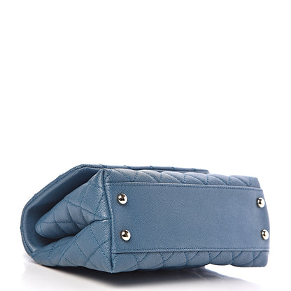 Chanel Caviar Quilted Mini Coco Handle Flap Blue 4 of 10