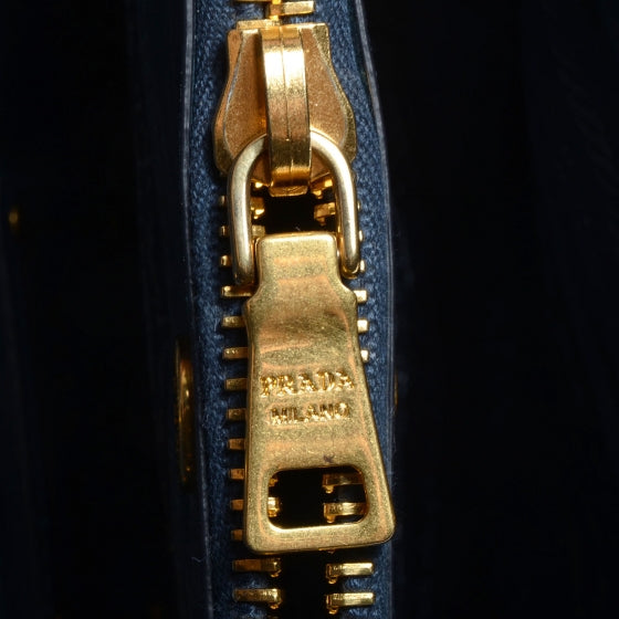 Prada Vitello Shine Tote Denim 7 of 11
