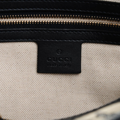 Gucci Monogram Medium Vintage Web Boston Navy 6 of 7