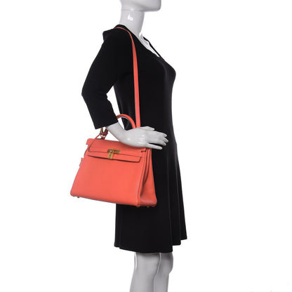 Hermes Taurillon Clemence Kelly Retourne 32 Rose Jaipur 2 of 10