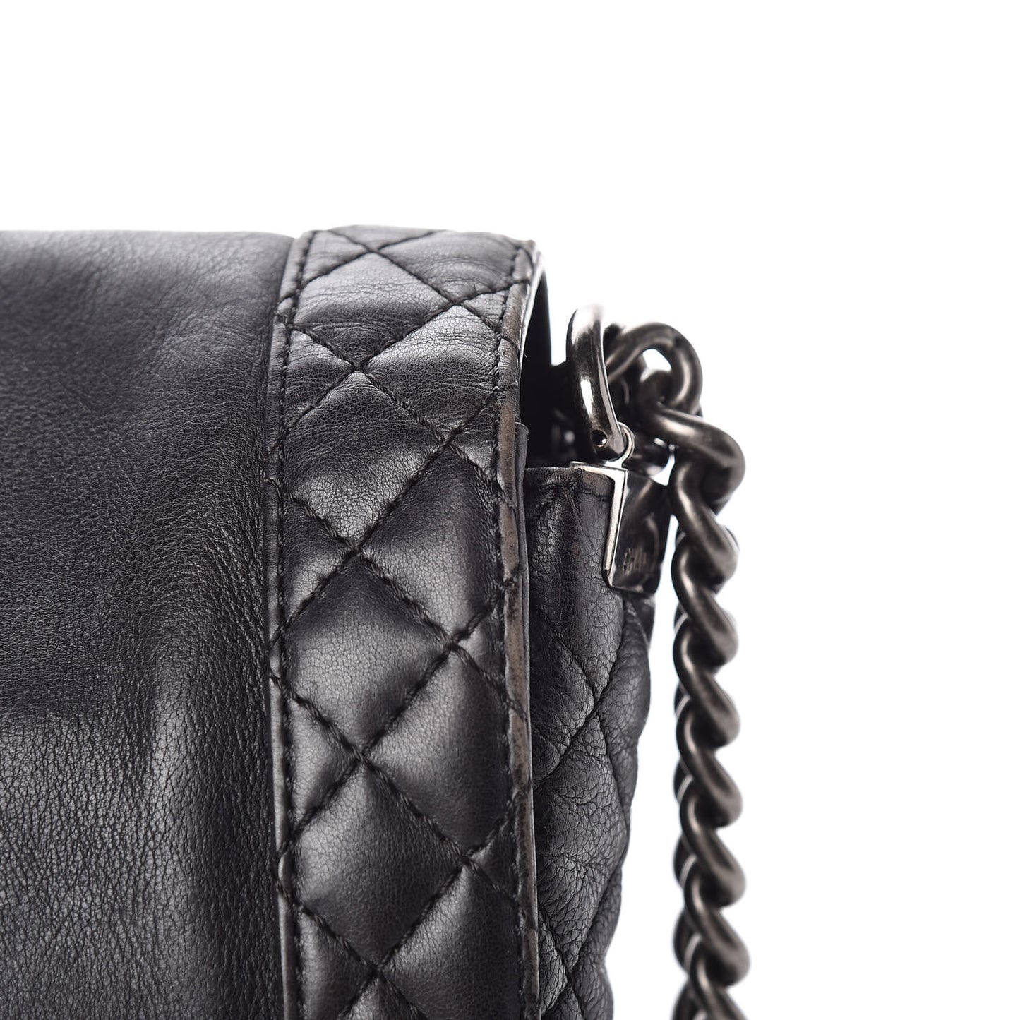 Calfskin New Medium Boy Reverso Flap Black