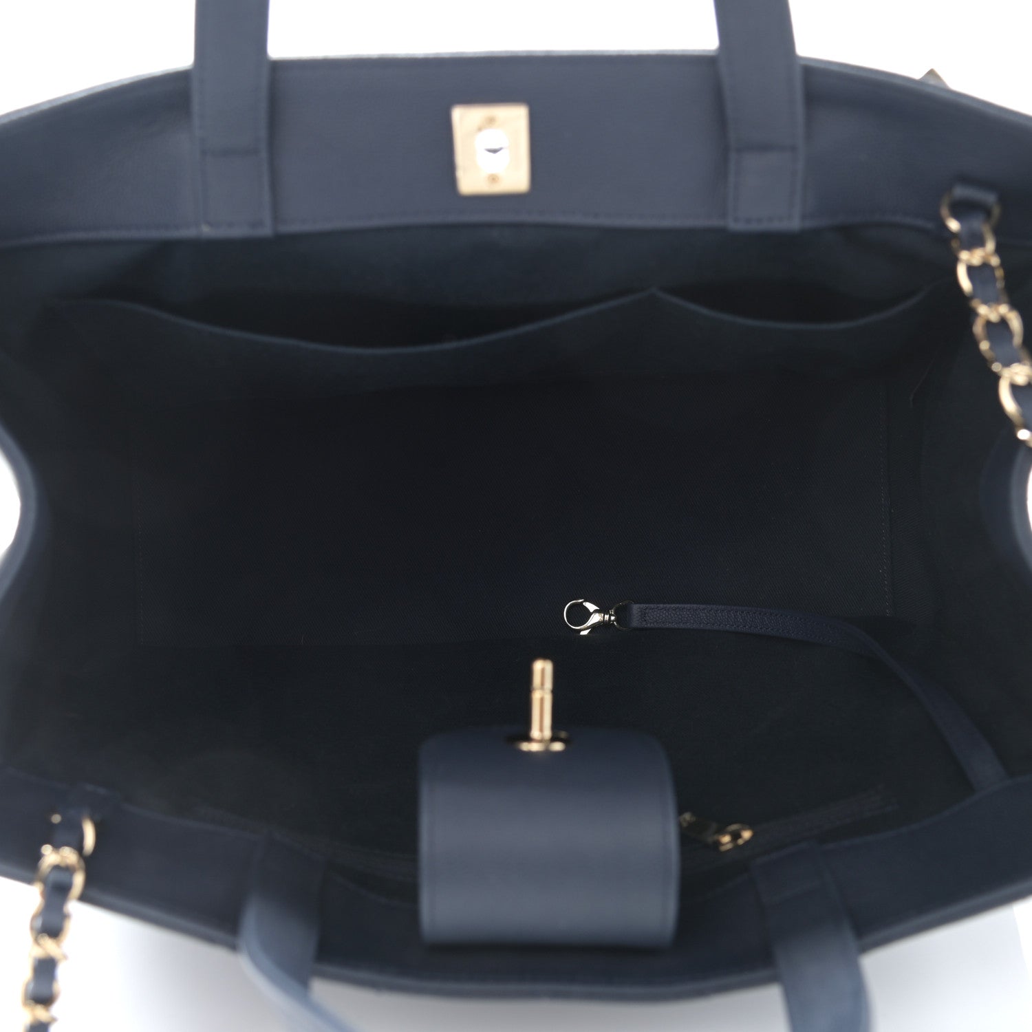 Chanel Caviar Quilted Large Business Affinity Shopping Bag Navy 5 of 14