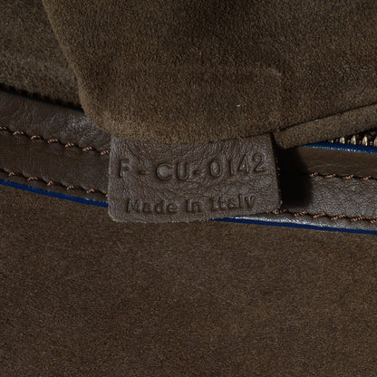 Celine Supple Calfskin Medium Phantom Luggage Khaki Cobalt Trim 7 of 7