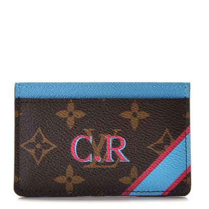 Louis Vuitton Monogram My LV Heritage Card Holder Bleu Clair Fuchsia 1 of 6