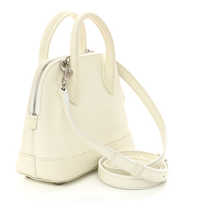 Balenciaga Grained Calfskin XXS Ville Top Handle Bag White Black 3 of 12